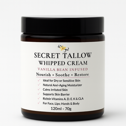 Secret Tallow Whipped Cream - Vanilla - 120ml (70g)