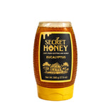 Secret Honey 100% raw Australian eucalyptus honey in honeycomb-textured bottle, 500g