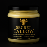 Secret Tallow – Australian Grass-Fed Beef Tallow (300ml / 250g) | Double-Rendered, Additive-Free Cooking Fat