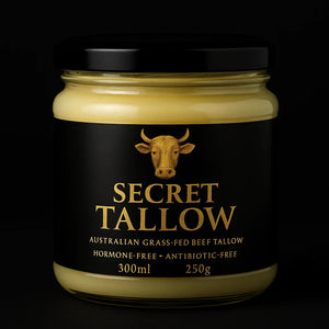 Secret Tallow: Australian grass-fed beef tallow, hormone-free, antibiotic-free, 300ml jar