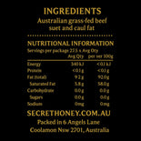 Secret Tallow – Australian Grass-Fed Beef Tallow (300ml / 250g) | Double-Rendered, Additive-Free Cooking Fat