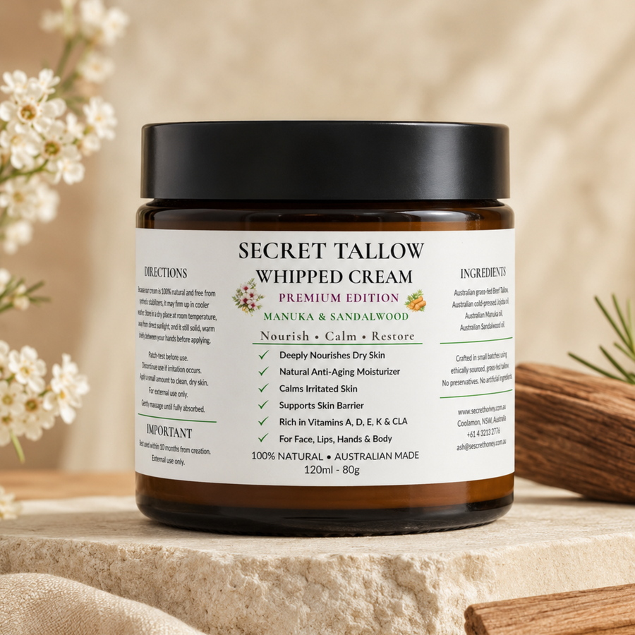 Manuka & Sandalwood Tallow Cream – 120ml / 80g
